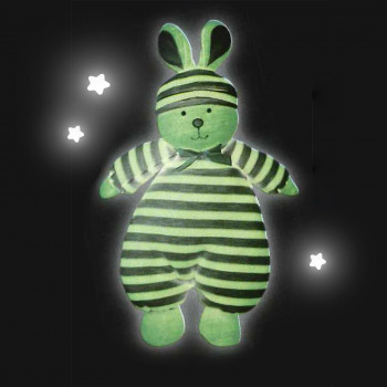 Peluche chien vert Luminou grand modèle Jemini, Luminou