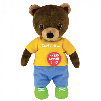 Peluche petit ours brun 32 cm, peluche