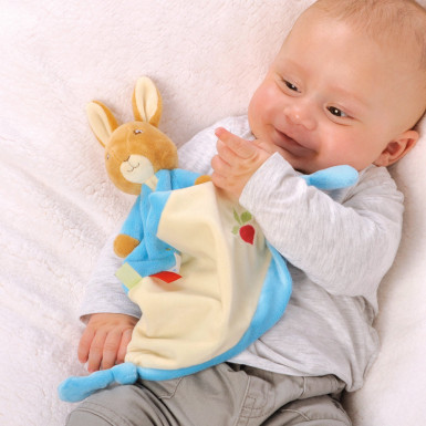 Doudou Hochet Pierre Lapin Jemini – 29 Cm De Tendresse – Cadeau Naissance Ultra Doux